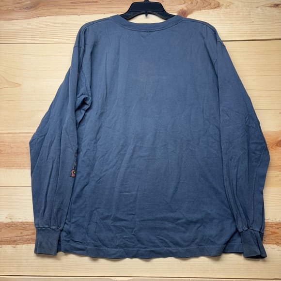 Vintage Yaga Shirt Mens Large Blue Long Sleeve Stussy Surf USA Made - Picture 11 of 13
